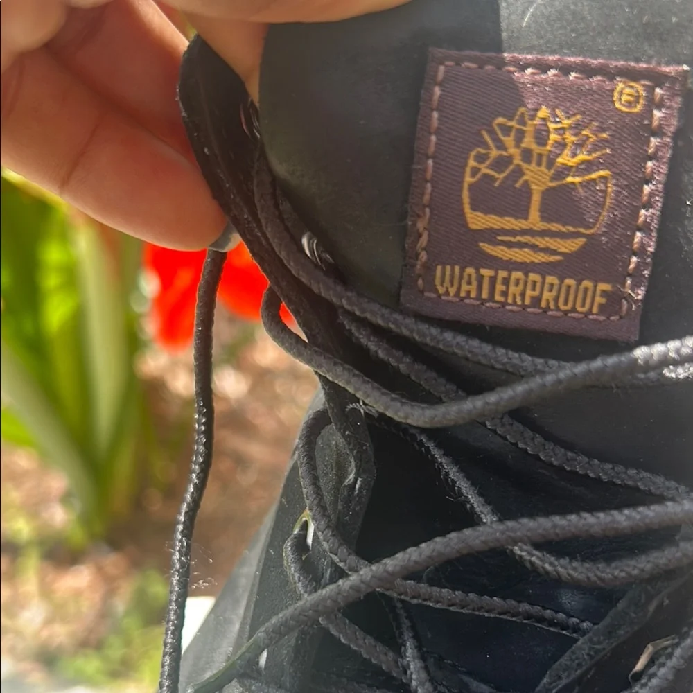 Timberland Black Leather Boots Durable Ankle-High Design